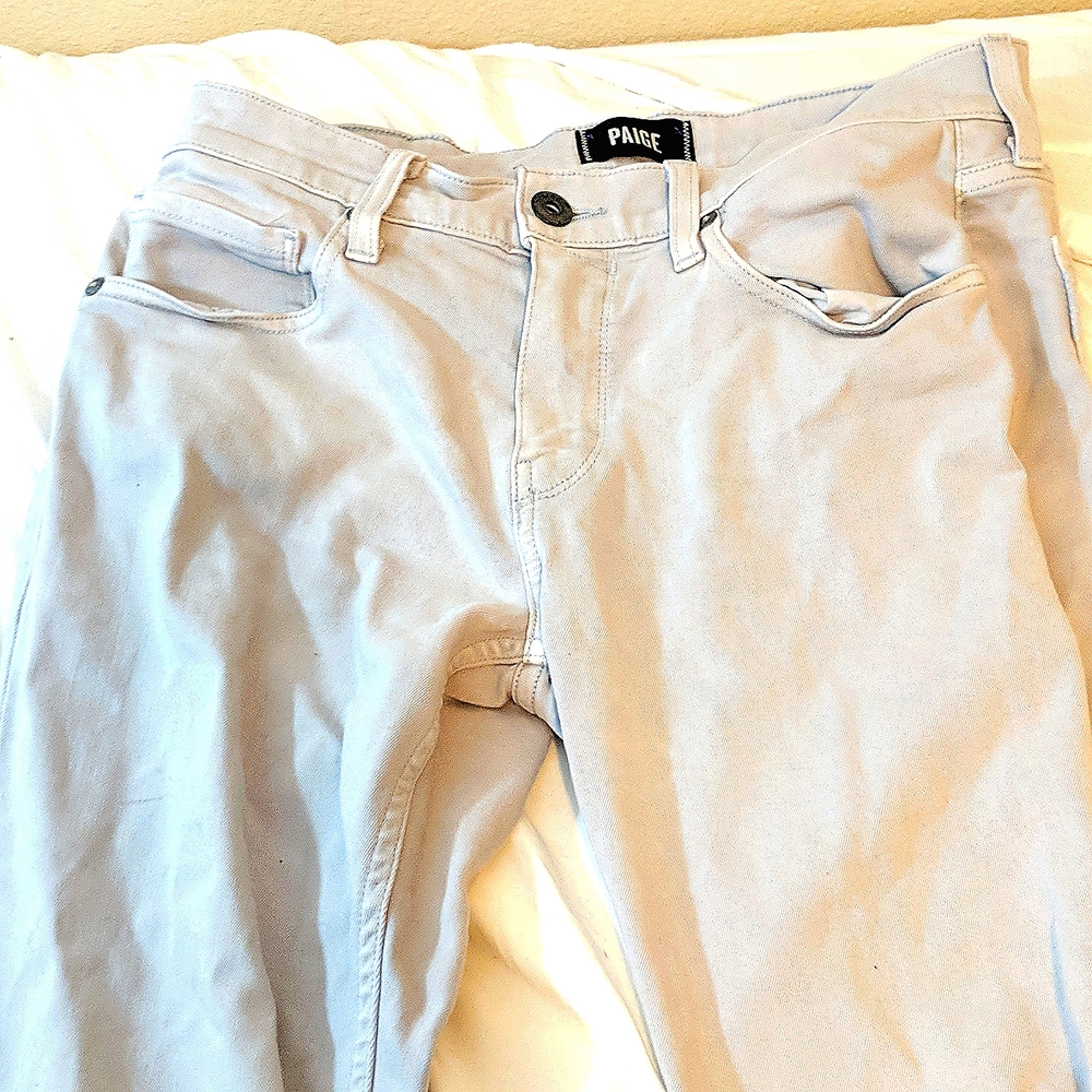 Paige Federal Slim Straight Men's jeans Size 30 Very light blue - Picture 3 of 7